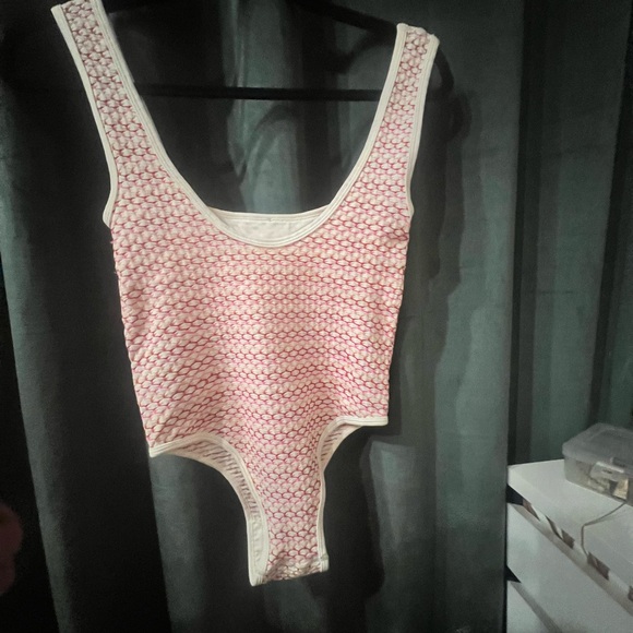 Pink Patterned One-Piece Swimsuit - Picture 3 of 3